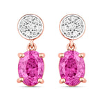Ophelia Oval Diamond Accent Drop Earrings