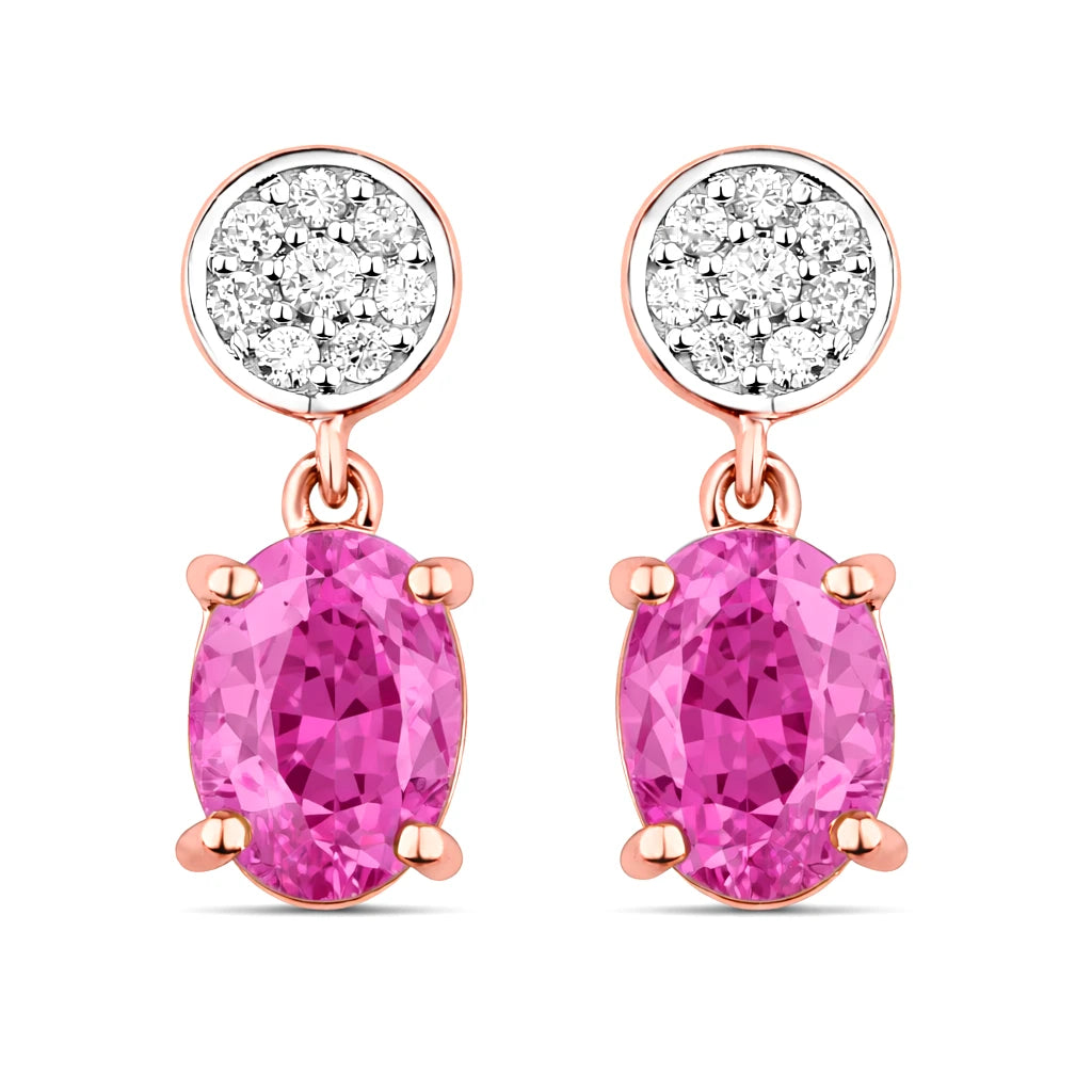 Ophelia Oval Diamond Accent Drop Earrings