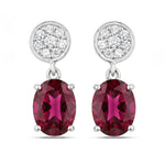 Ophelia Oval Diamond Accent Drop Earrings