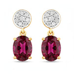 Ophelia Oval Diamond Accent Drop Earrings