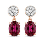 Ophelia Oval Diamond Accent Drop Earrings