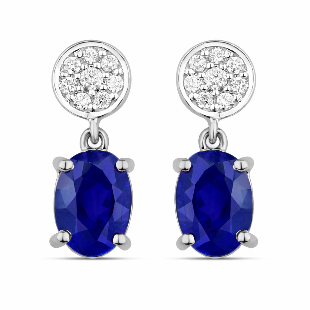 Ophelia Oval Diamond Accent Drop Earrings