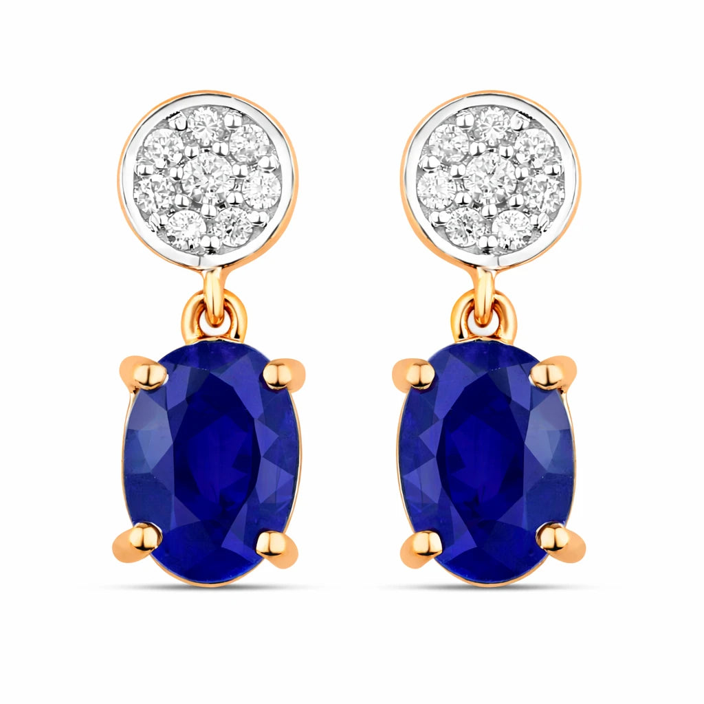 Ophelia Oval Diamond Accent Drop Earrings