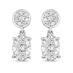 Ophelia Oval Diamond Accent Drop Earrings