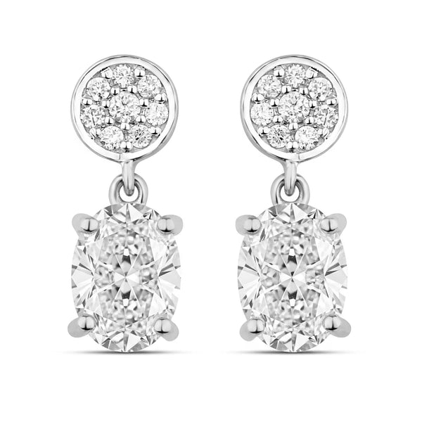 Ophelia Oval Diamond Accent Drop Earrings