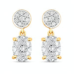 Ophelia Oval Diamond Accent Drop Earrings