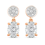 Ophelia Oval Diamond Accent Drop Earrings