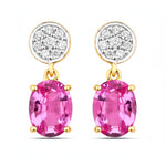Ophelia Oval Diamond Accent Drop Earrings