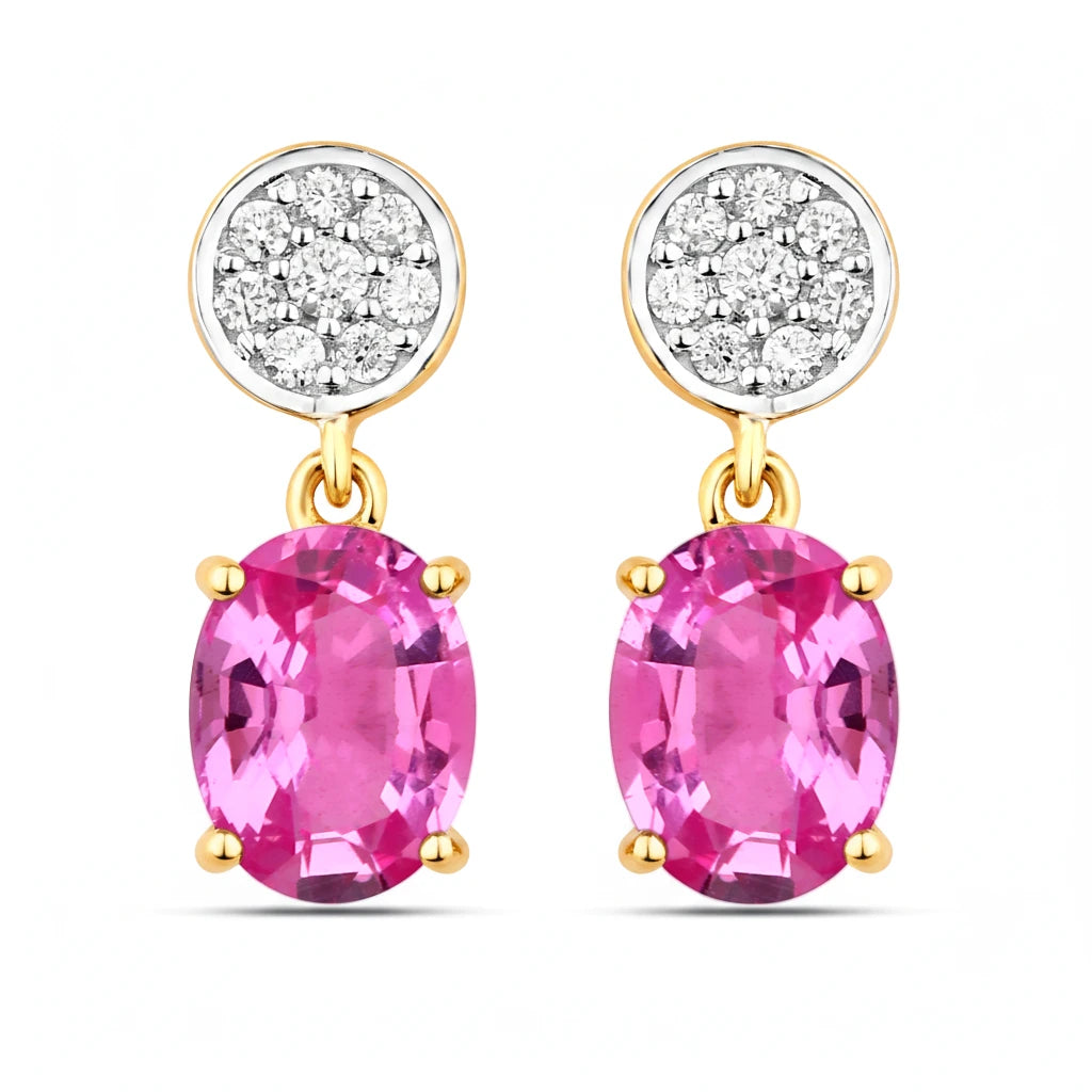 Ophelia Oval Diamond Accent Drop Earrings