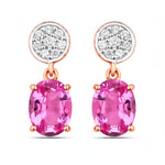 Ophelia Oval Diamond Accent Drop Earrings