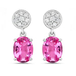 Ophelia Oval Diamond Accent Drop Earrings