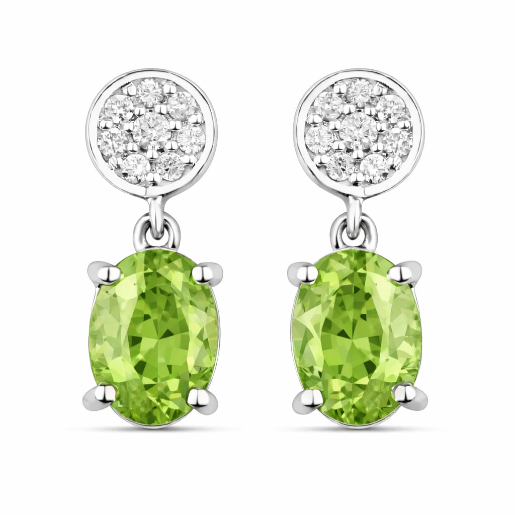 Ophelia Oval Diamond Accent Drop Earrings