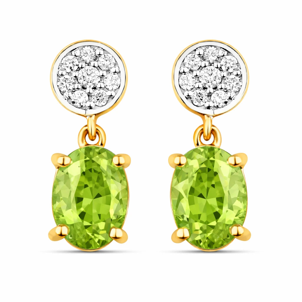 Ophelia Oval Diamond Accent Drop Earrings