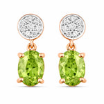 Ophelia Oval Diamond Accent Drop Earrings