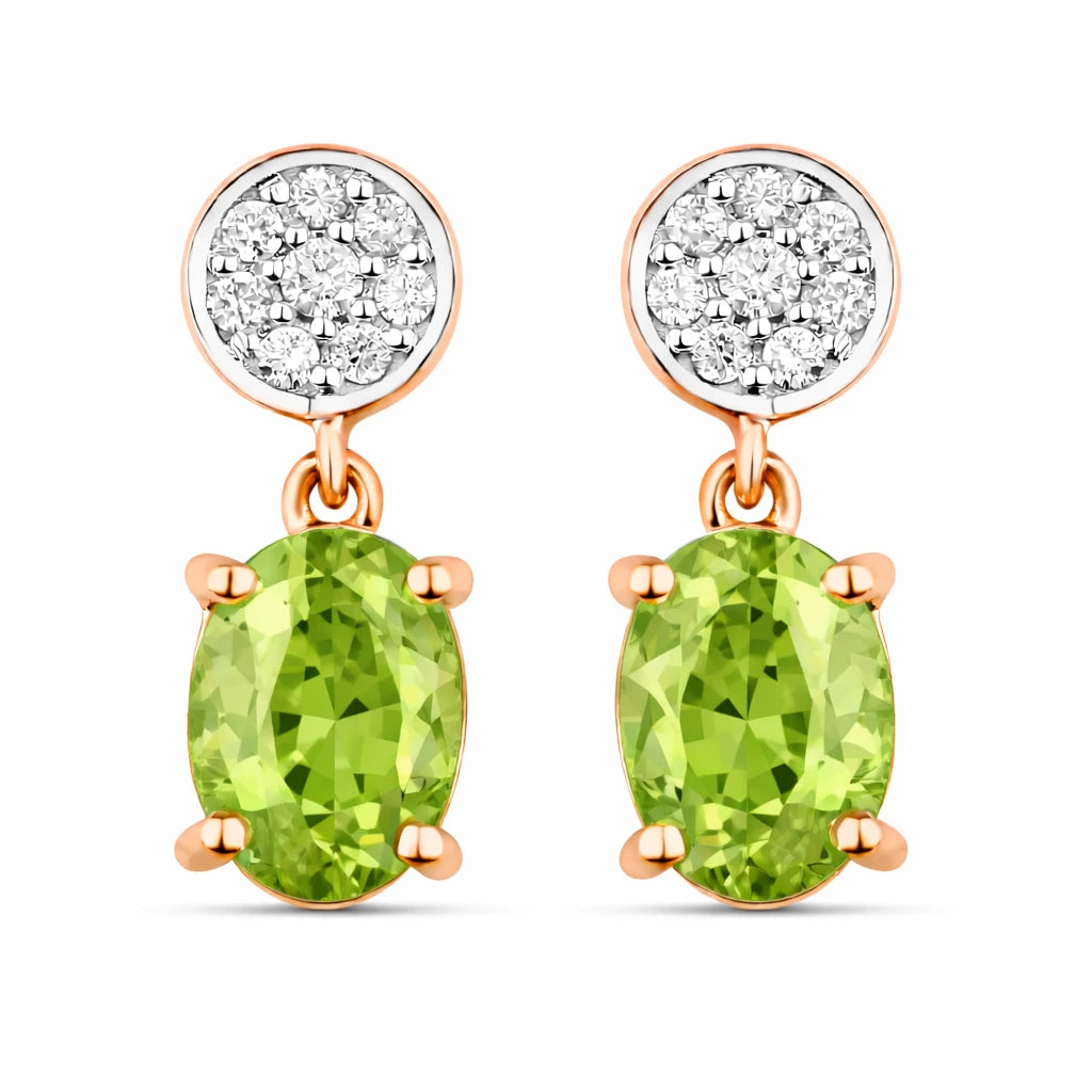 Ophelia Oval Diamond Accent Drop Earrings