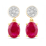 Ophelia Oval Diamond Accent Drop Earrings