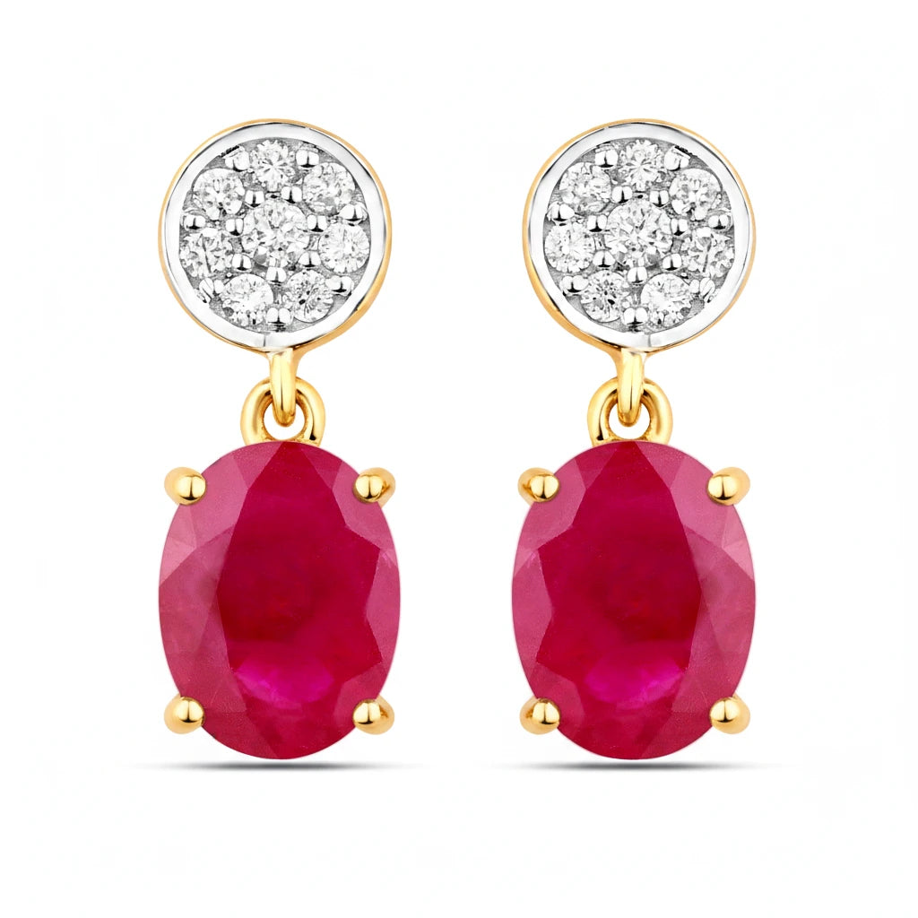 Ophelia Oval Diamond Accent Drop Earrings