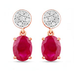 Ophelia Oval Diamond Accent Drop Earrings