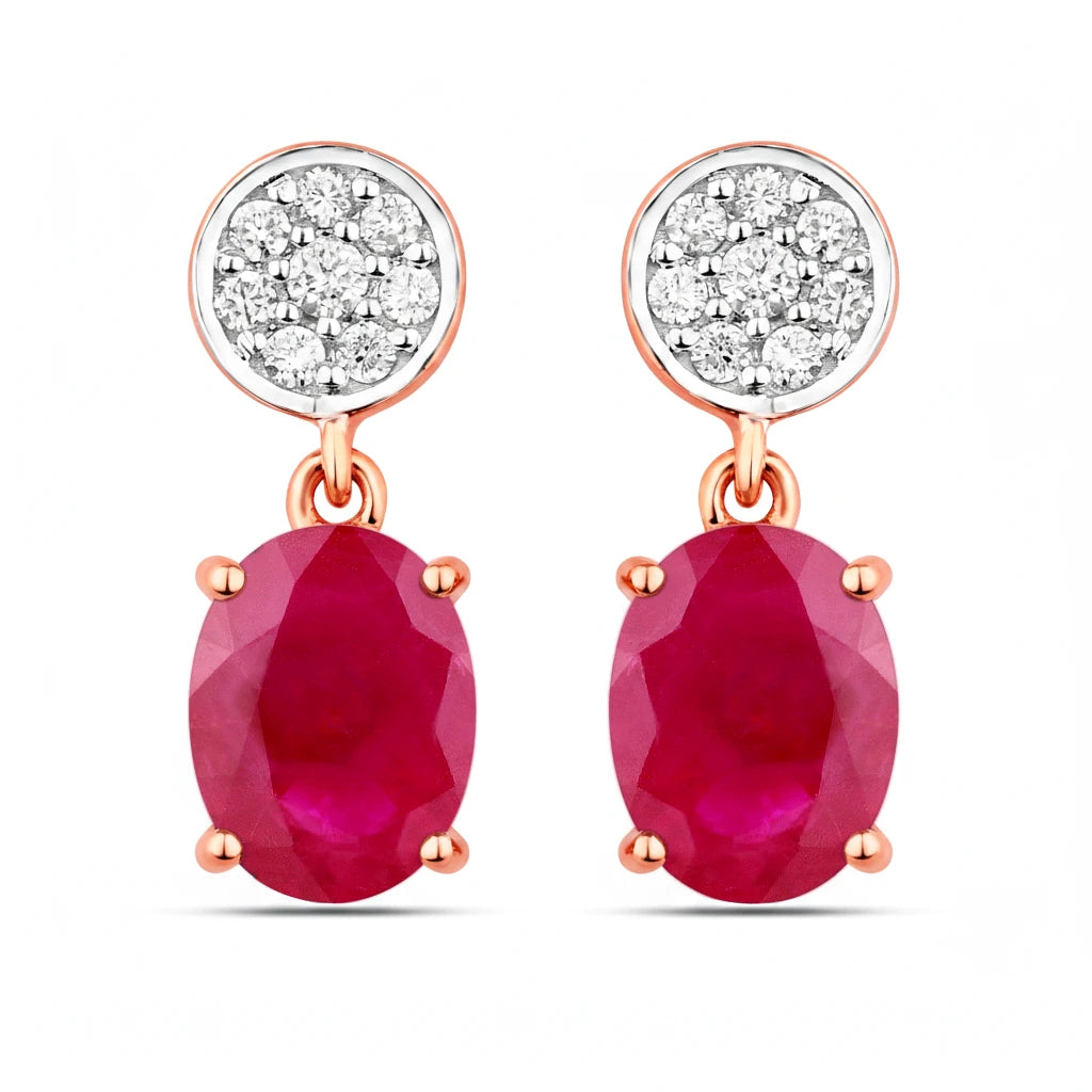 Ophelia Oval Diamond Accent Drop Earrings