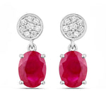 Ophelia Oval Diamond Accent Drop Earrings