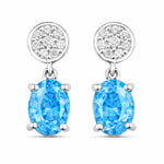 Ophelia Oval Diamond Accent Drop Earrings