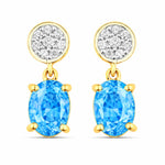 Ophelia Oval Diamond Accent Drop Earrings