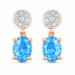 Ophelia Oval Diamond Accent Drop Earrings