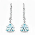 Statement Trillion Diamond Accent Drop Earrings