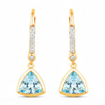 Statement Trillion Diamond Accent Drop Earrings