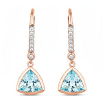 Statement Trillion Diamond Accent Drop Earrings