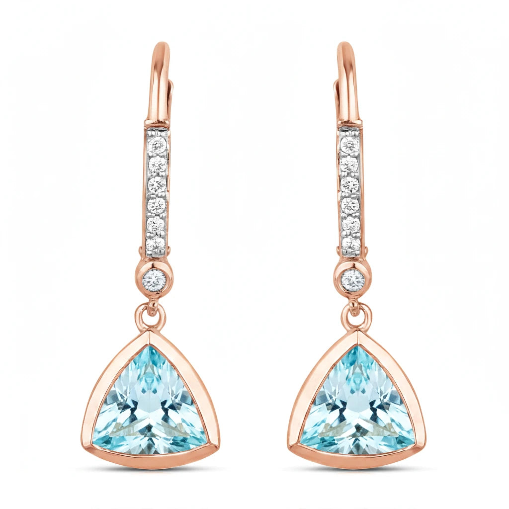 Statement Trillion Diamond Accent Drop Earrings