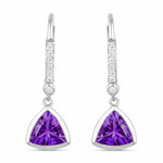 Statement Trillion Diamond Accent Drop Earrings