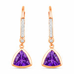 Statement Trillion Diamond Accent Drop Earrings