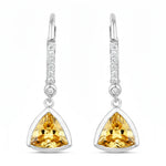 Statement Trillion Diamond Accent Drop Earrings