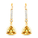Statement Trillion Diamond Accent Drop Earrings