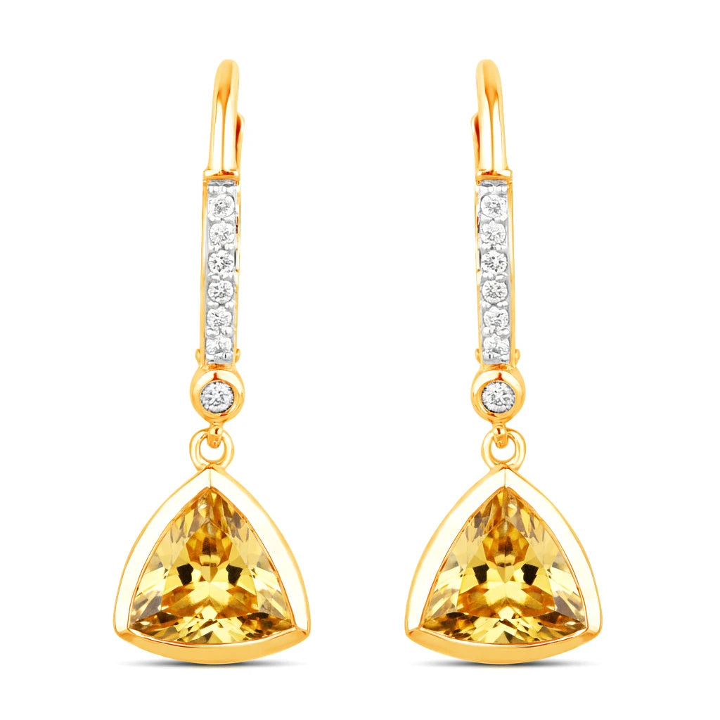 Statement Trillion Diamond Accent Drop Earrings