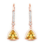 Statement Trillion Diamond Accent Drop Earrings