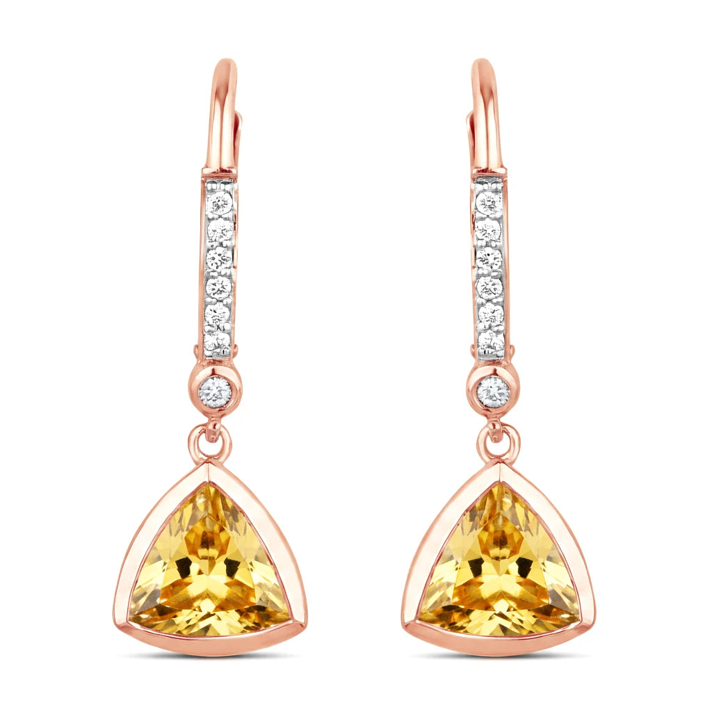 Statement Trillion Diamond Accent Drop Earrings