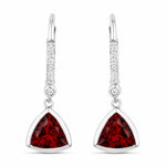 Statement Trillion Diamond Accent Drop Earrings
