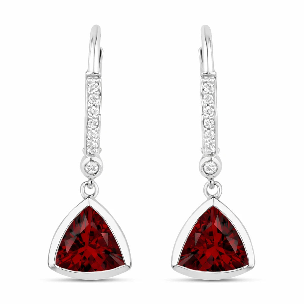 Statement Trillion Diamond Accent Drop Earrings