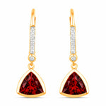 Statement Trillion Diamond Accent Drop Earrings