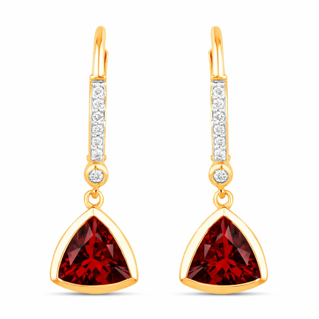 Statement Trillion Diamond Accent Drop Earrings