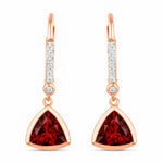 Statement Trillion Diamond Accent Drop Earrings