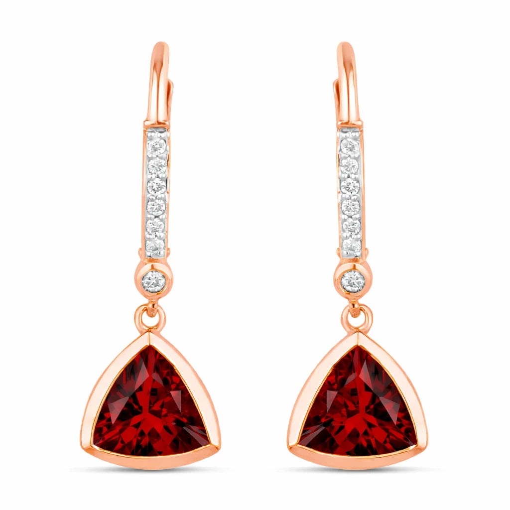 Statement Trillion Diamond Accent Drop Earrings