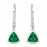 Statement Trillion Diamond Accent Drop Earrings