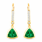 Statement Trillion Diamond Accent Drop Earrings