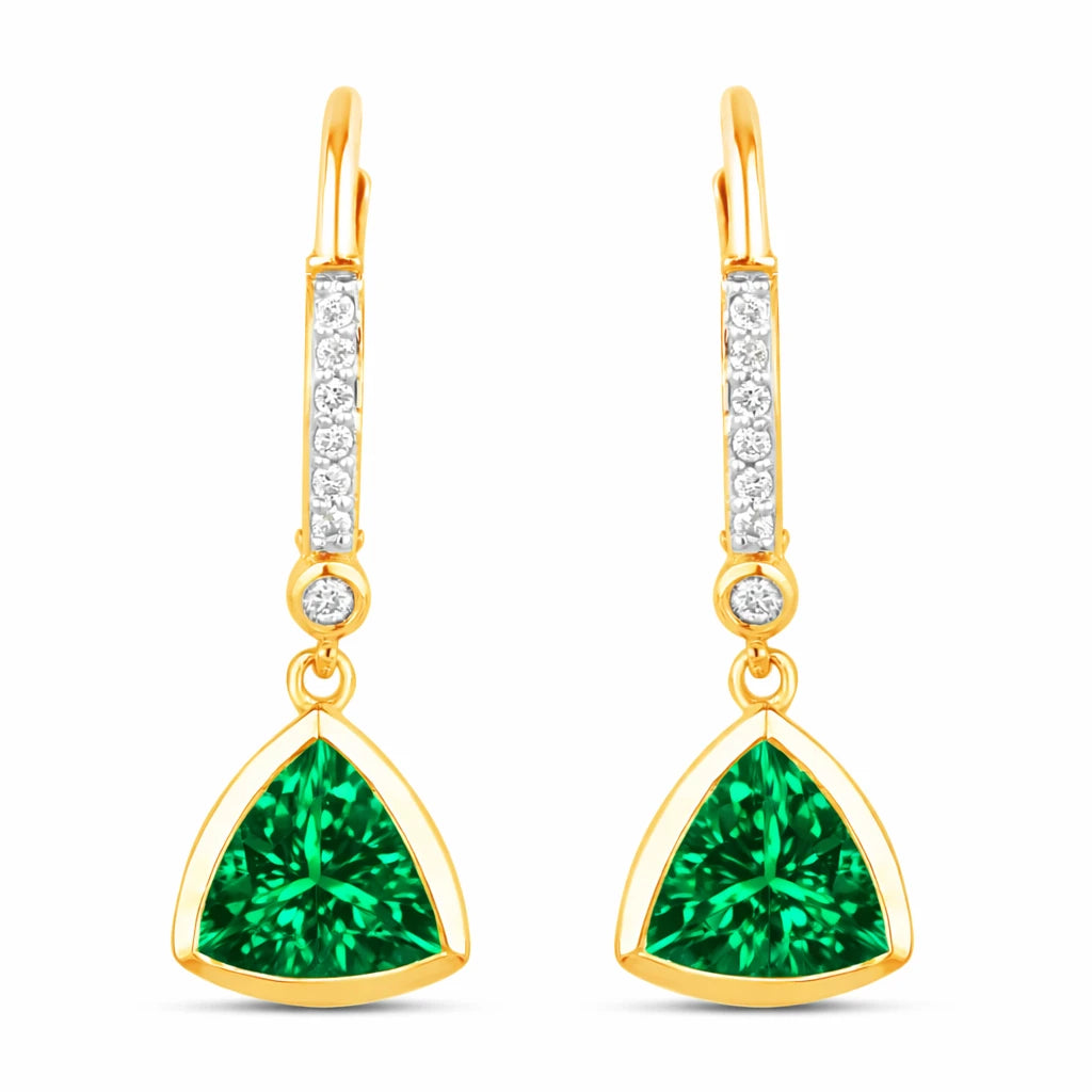 Statement Trillion Diamond Accent Drop Earrings