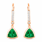 Statement Trillion Diamond Accent Drop Earrings