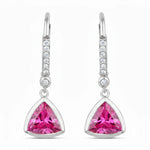 Statement Trillion Diamond Accent Drop Earrings