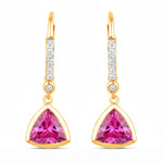 Statement Trillion Diamond Accent Drop Earrings
